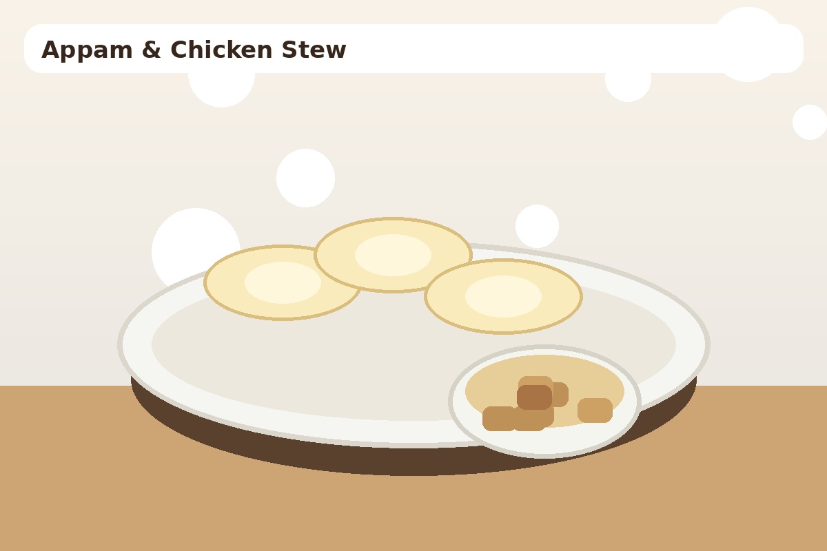 Appam & Chicken Stew